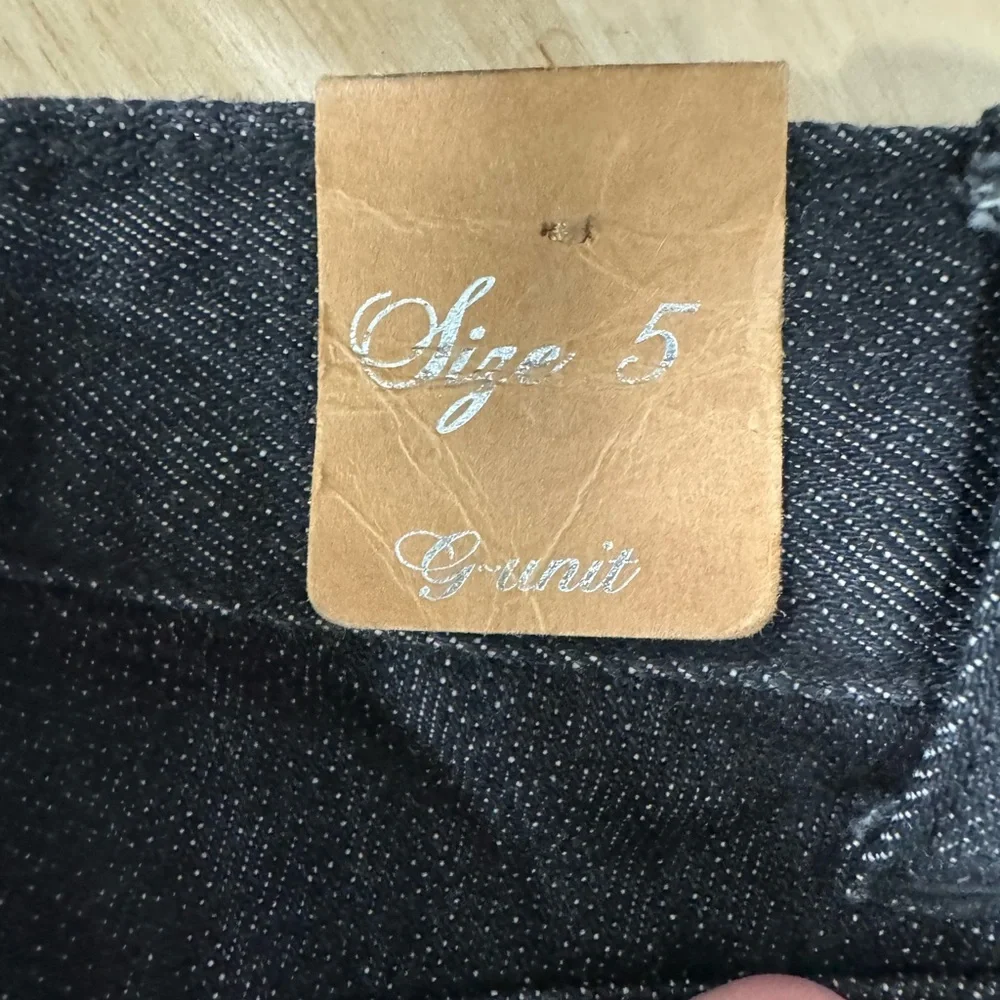 G-Unit Skinny Stretch Slim Cut Black Rinse Jeans, G-Unit Logo Sz. 5 - Picture 7 of 7